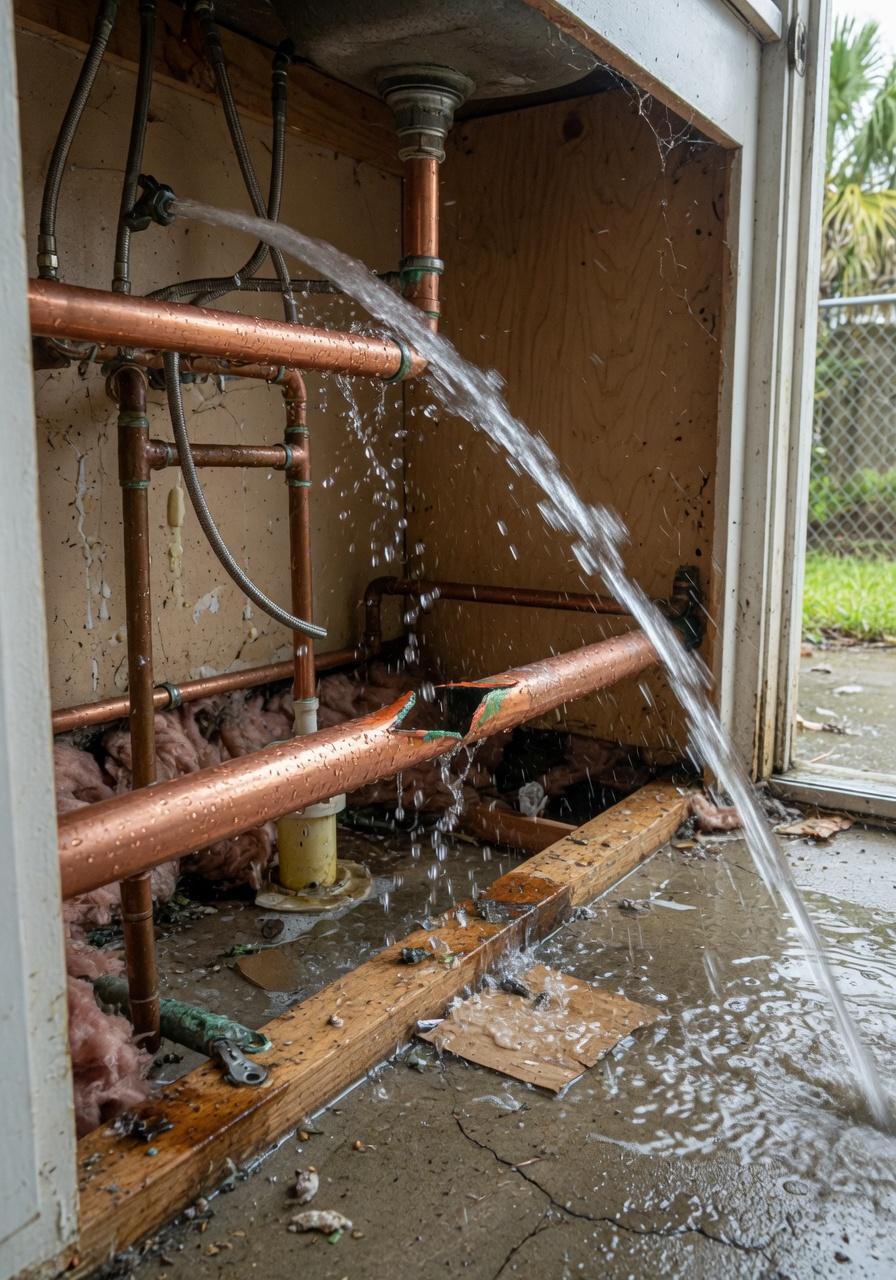 Roof leak water damage repair